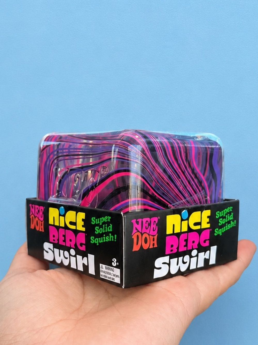 Nice Berg Swirl Solid Squish Toy - Pink & Purple Authentic